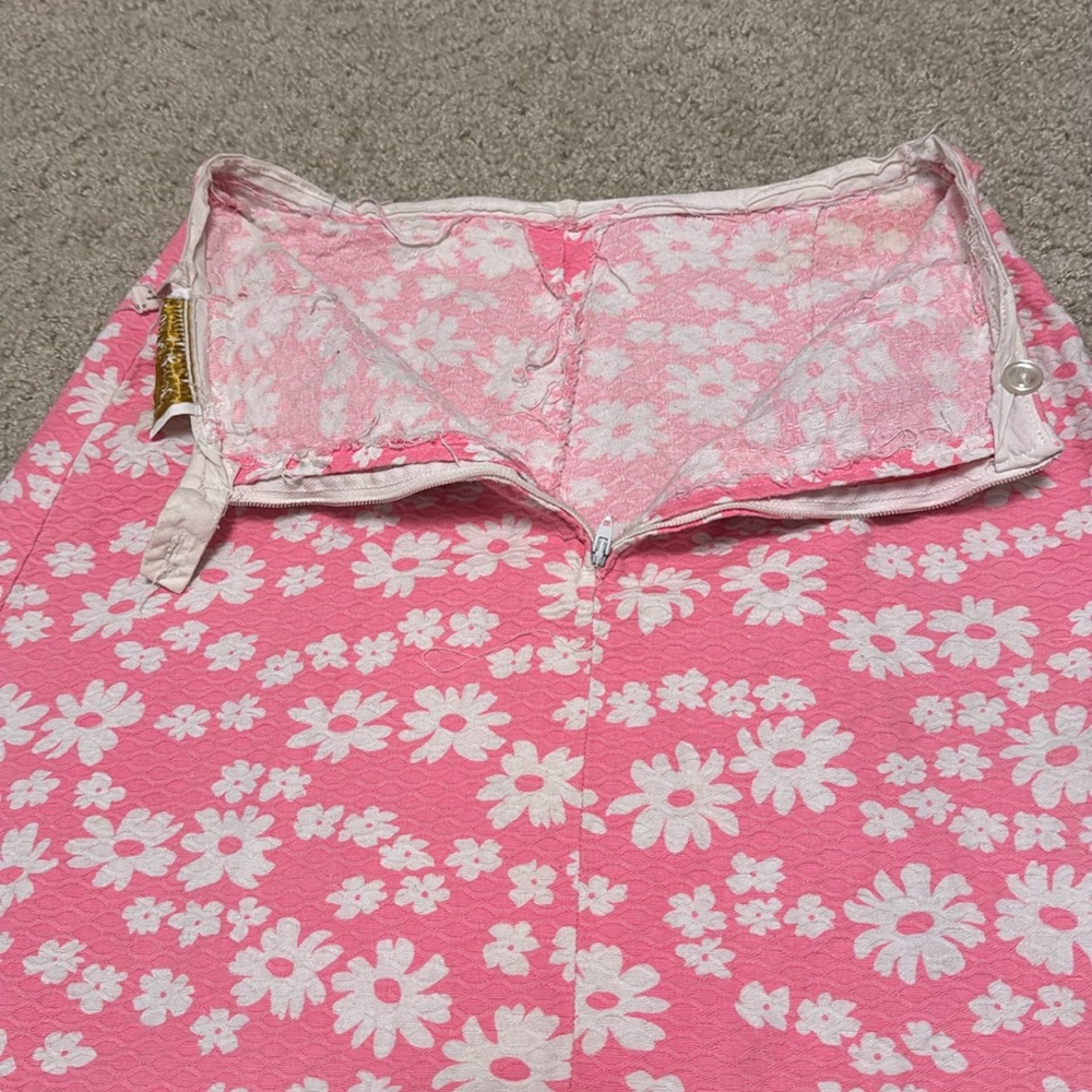 Vintage 70s Point of View Pink & White Flower Skort - Picture 8 of 11